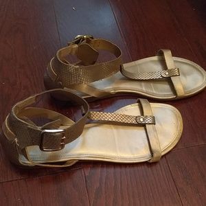 Bandolino gold snake sandals